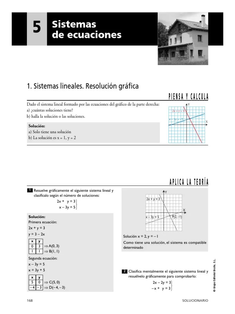 Tema05 Sistemas de Ecuaciones Sistema de ecuaciones