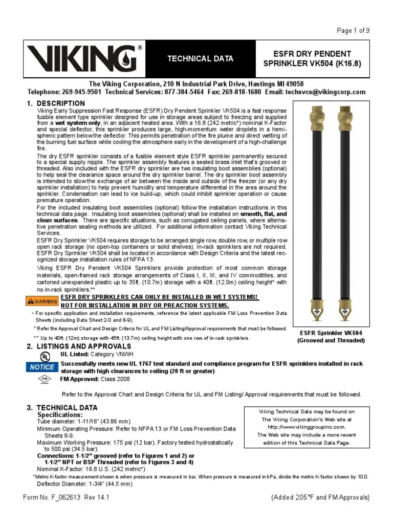 esfrpendk17dry PDF Fire Sprinkler System Mechanical Engineering