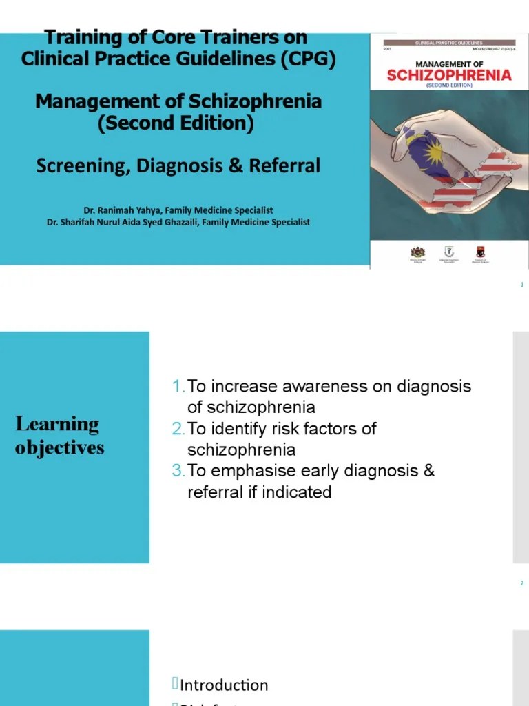 TM Management of Schizophrenia (2nd Ed.) 1. Screening, Diagnosis