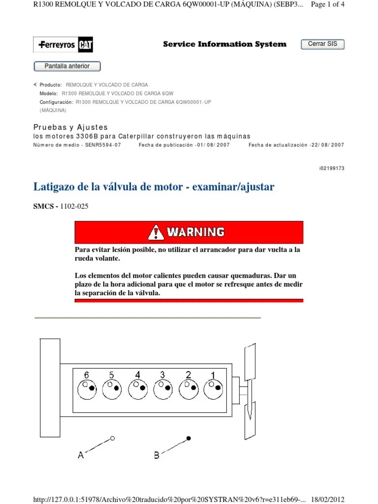 Calibracion de Valvulas 3306 | PDF