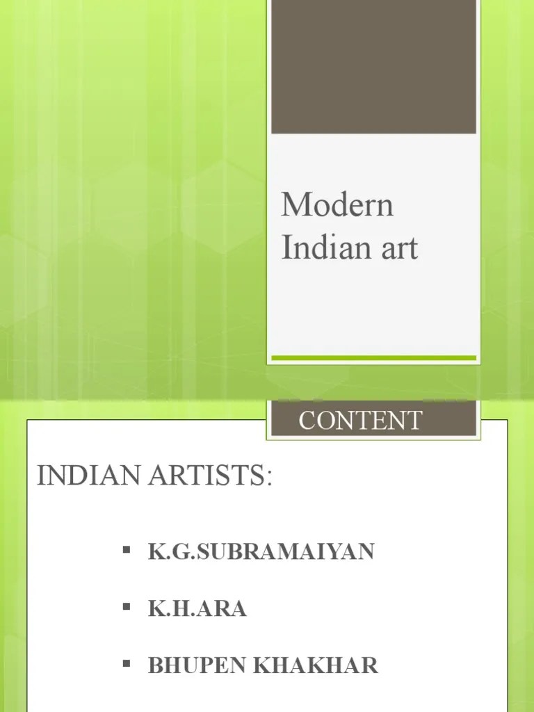 Modern Indian Art Pioneers Pdf Aesthetics Paintings