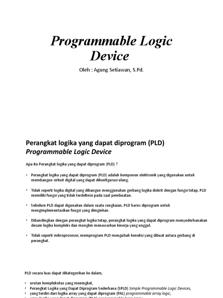 Programmable Logic Device PDF