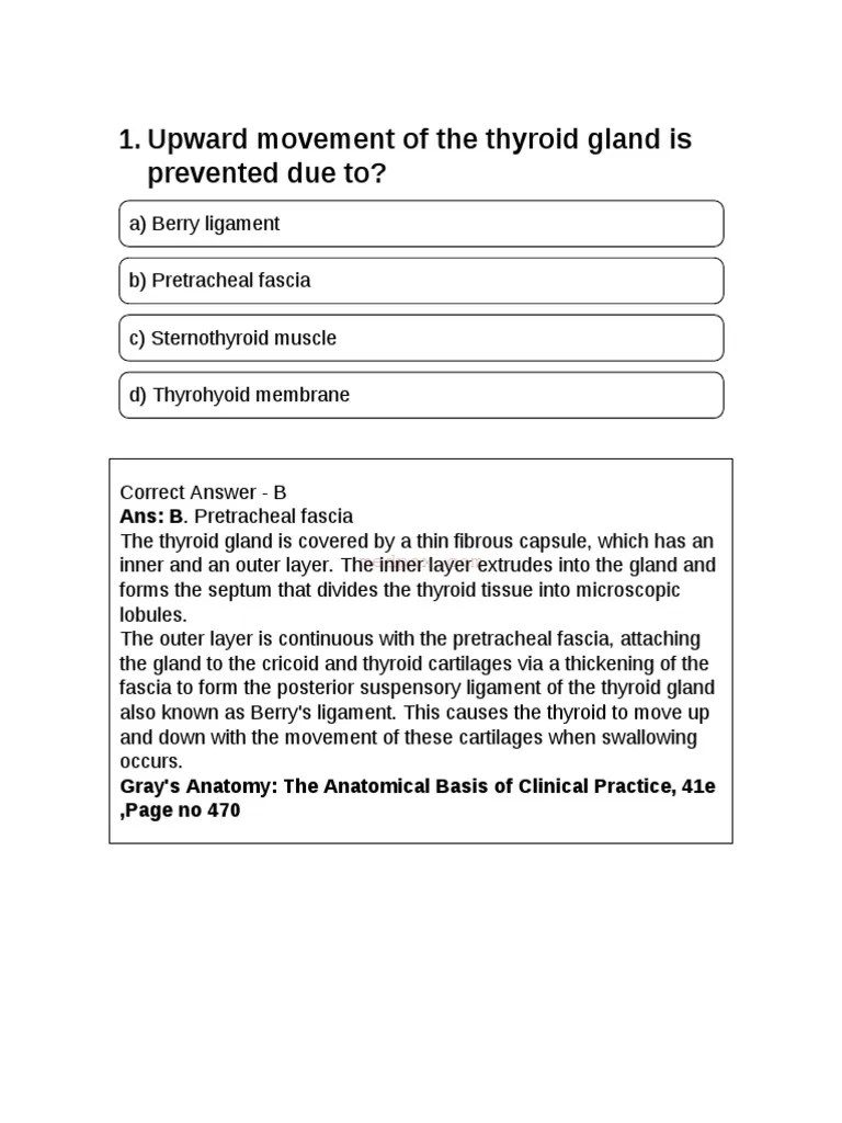 NEET PG 2020 Question Paper With Solutions PDF Thyroid Clinical