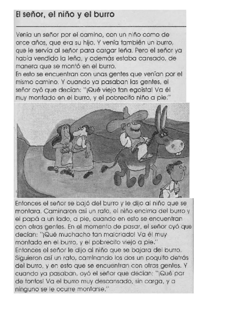 Cuento El Señor El Niño y El Burro PDF
