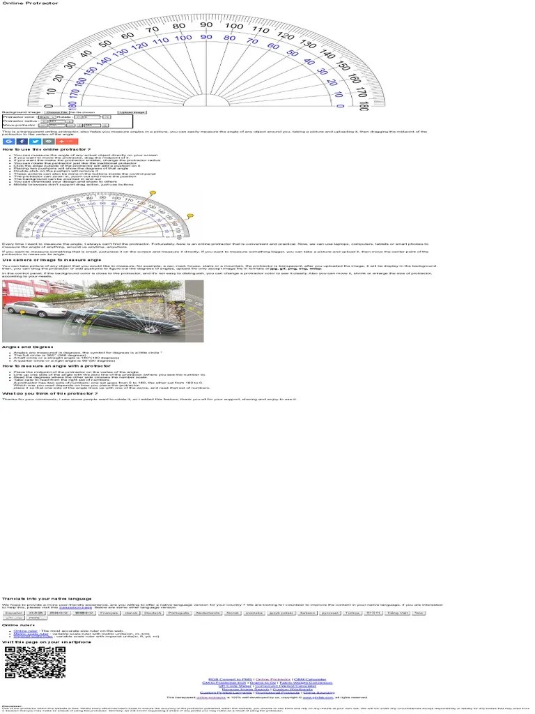 Online Protractor Angle Measuring Tool PDF