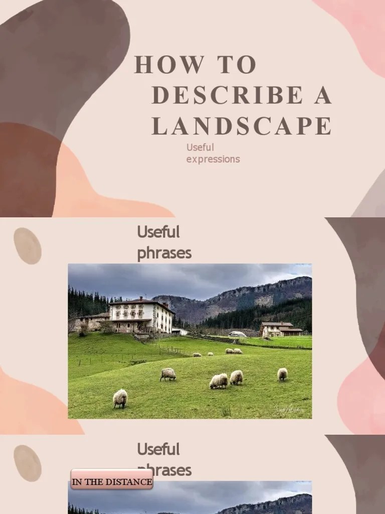How To Describe A Landscape PDF Physical Geography