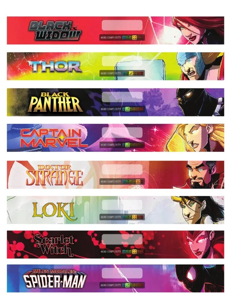 Marvel Labels PDF