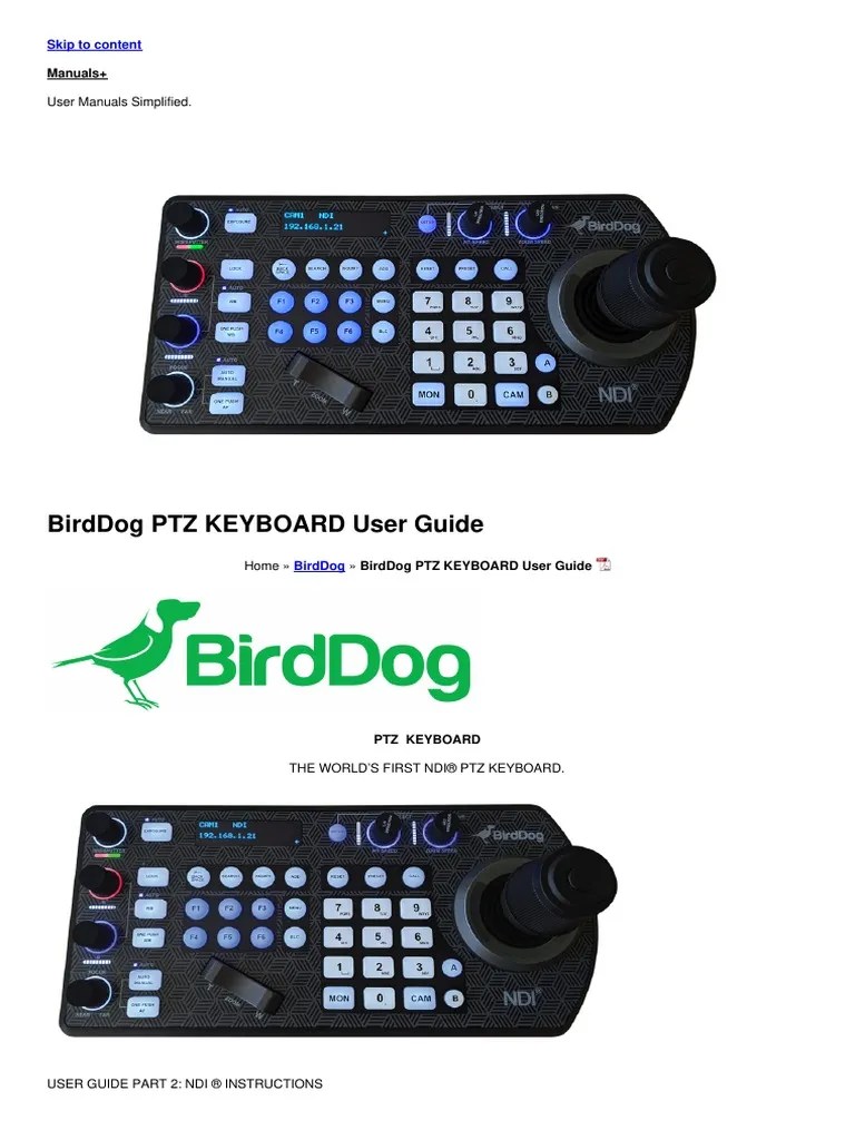 PTZ Keyboard Manual | PDF | Computer Keyboard | Ip Address