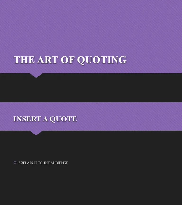 The Art of Quoting PDF