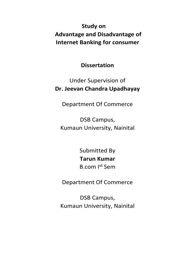 Study On Advantage Dissertation PDF
