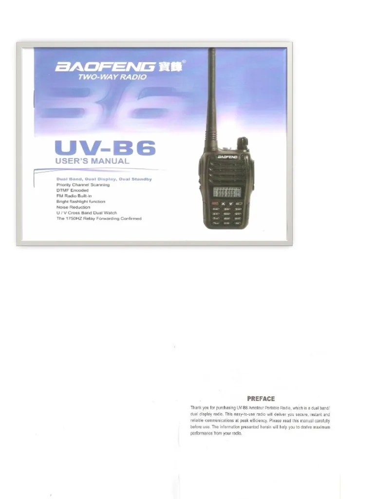 Baofeng UV-B6 Manual Usuario | PDF