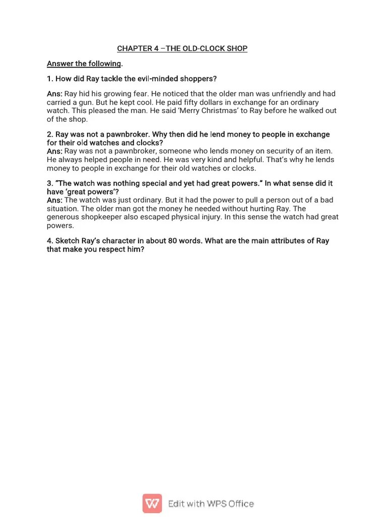 CHAPTER 4 Old Clock Shop PDF