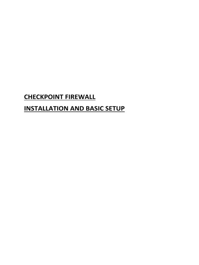 Checkpoint Installation PDF Ip Address Command Line Interface