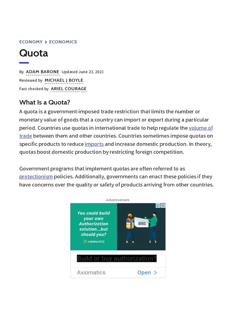 Quota Definition PDF