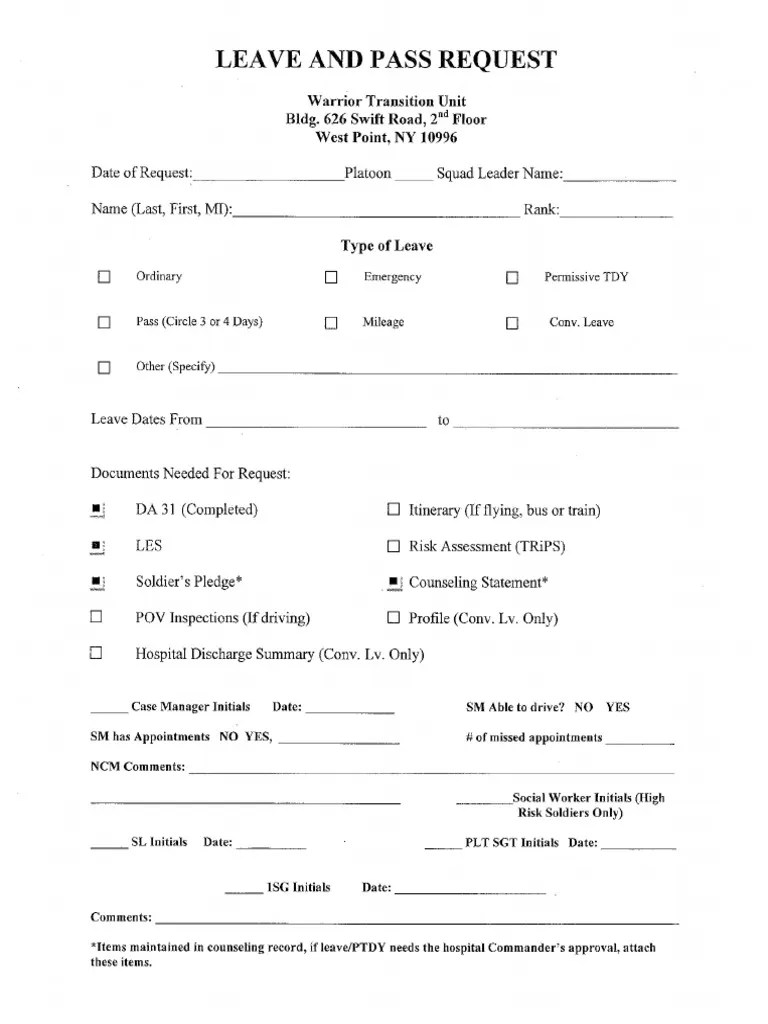 Sick Leave Forms PDF