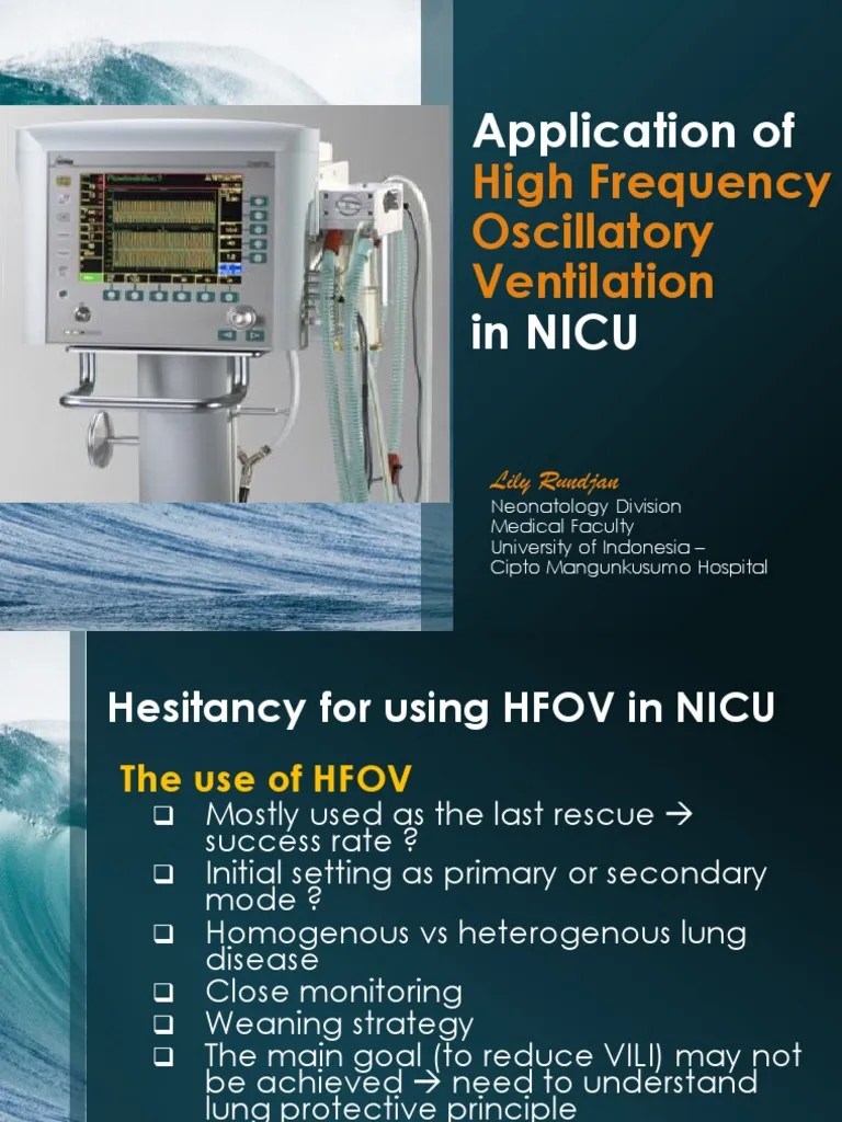 Application HFOV in NICU Lily Rundjan PDF Lung Respiratory System