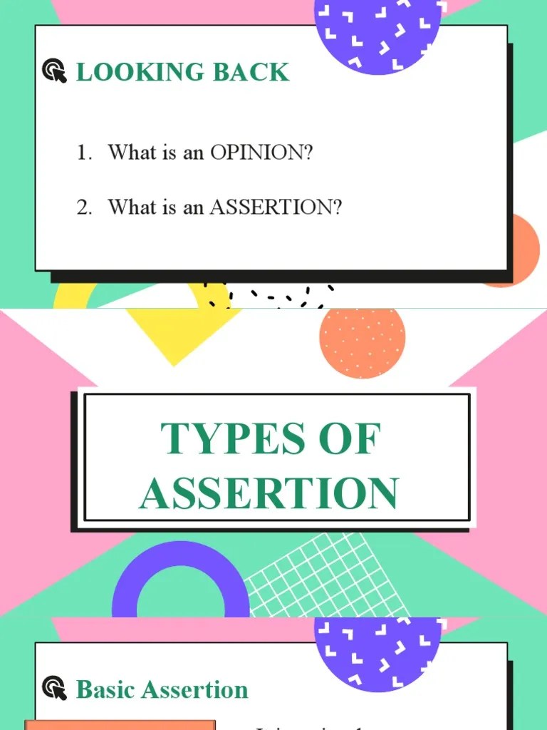 Types of Assertion PDF Human Communication Psychology