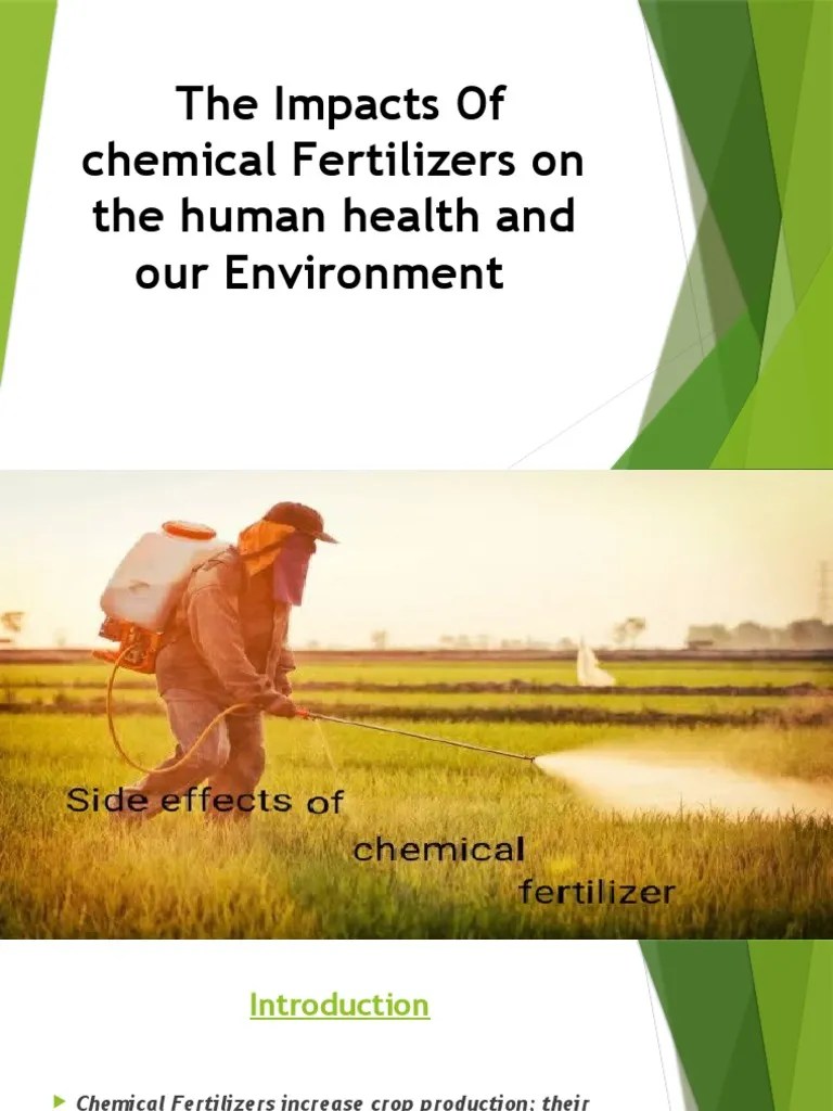 The Impacts of Chemical Fertilizers On The Human Health and Our