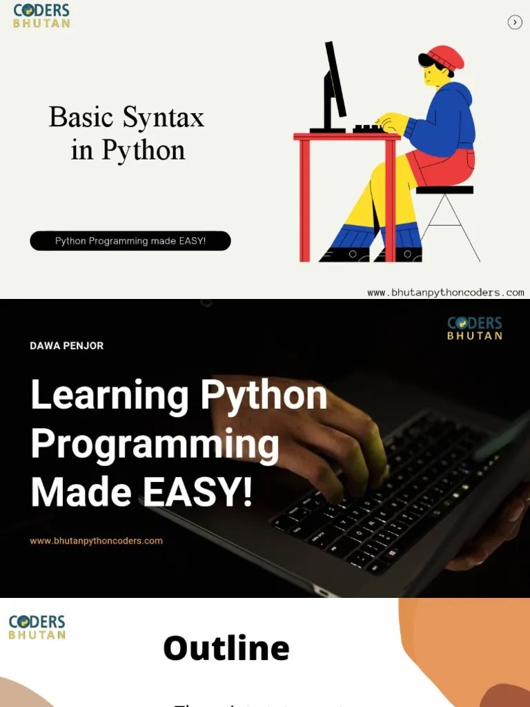 Basic Syntax in Python PDF Quotation Mark Grammar
