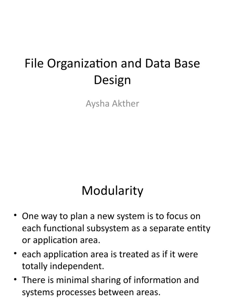 File Organization and Data Base Design PDF Databases Database Index