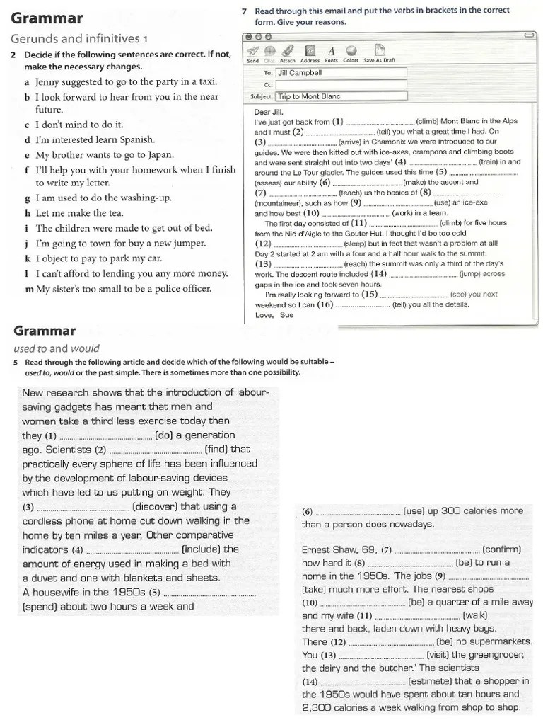 Gramatica 2 Ejercicios+respuestas | PDF