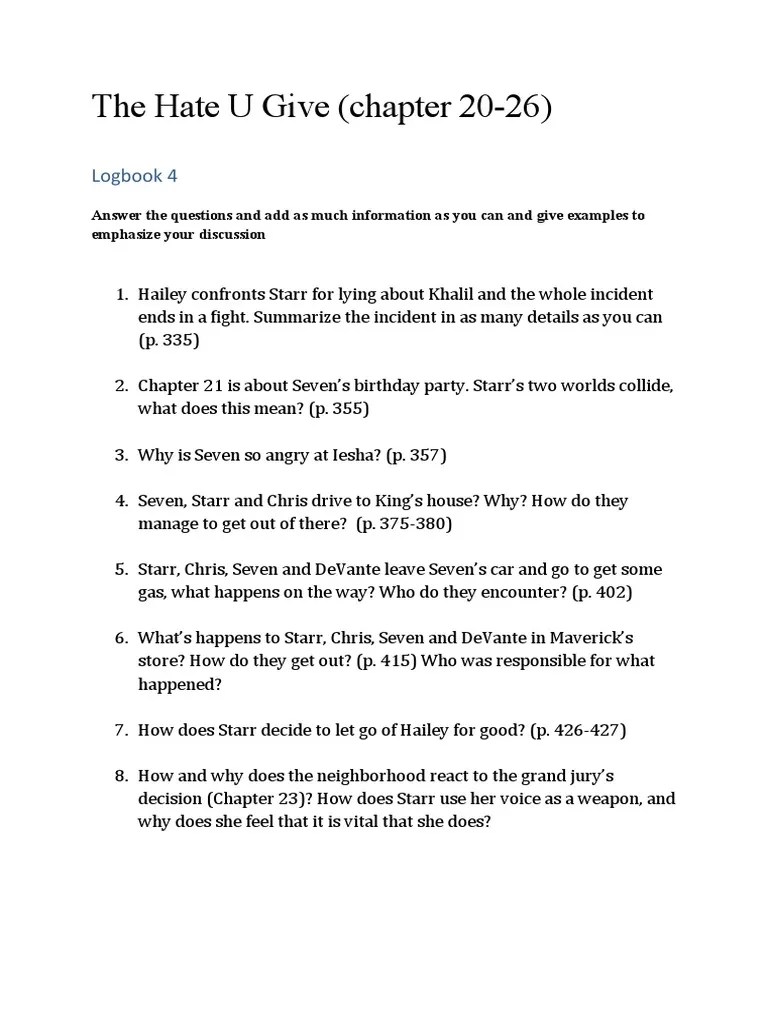 Starr Confronts Her Truth A Summary and Analysis of Key Events in