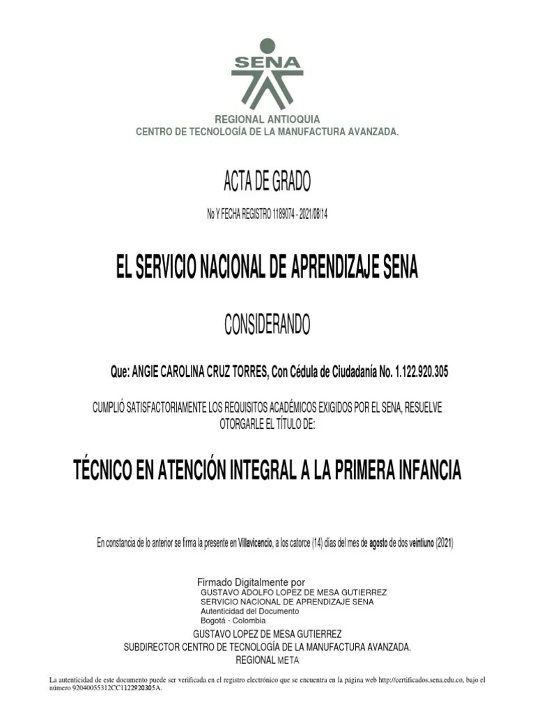 Certificado SENA PDF