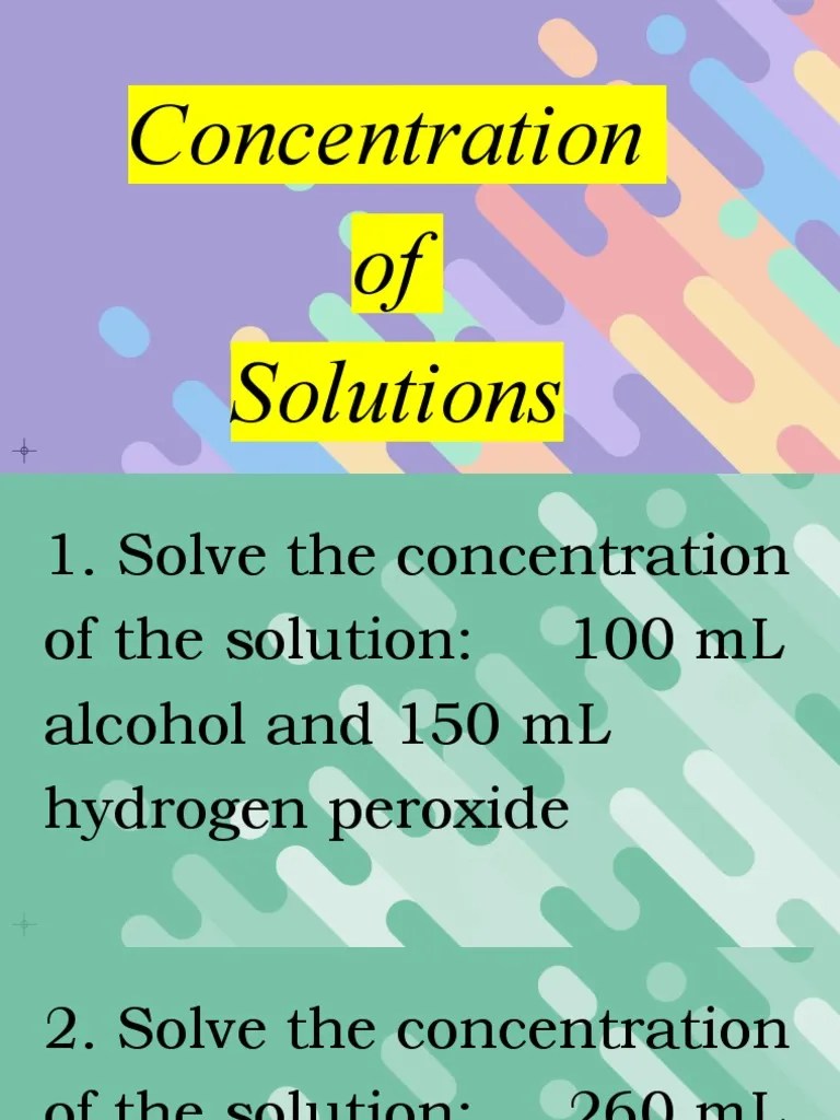 Concentration of Solutions PPT 2 PDF