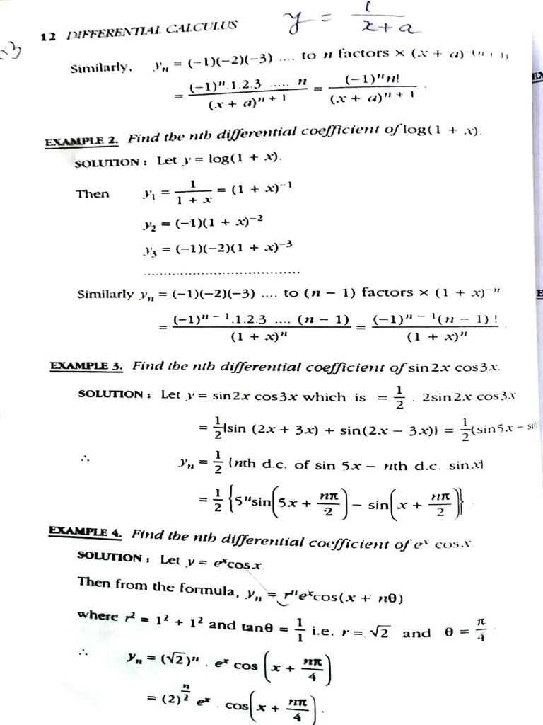 3, Differential Calculus. PDF Mathematics Numbers