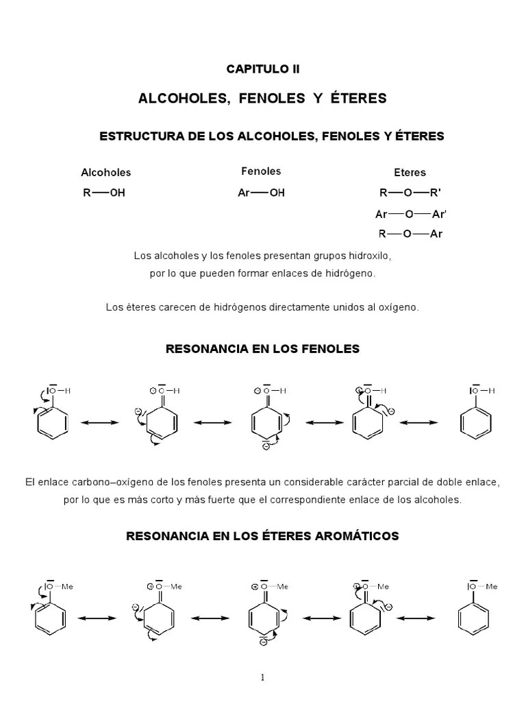 02 Cap ROH ArOH Éteres PDF Metanol Combustible de etanol