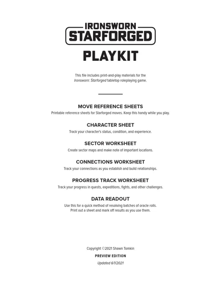 Ironsworn Playkit PE 060121 PDF Stress (Biology)