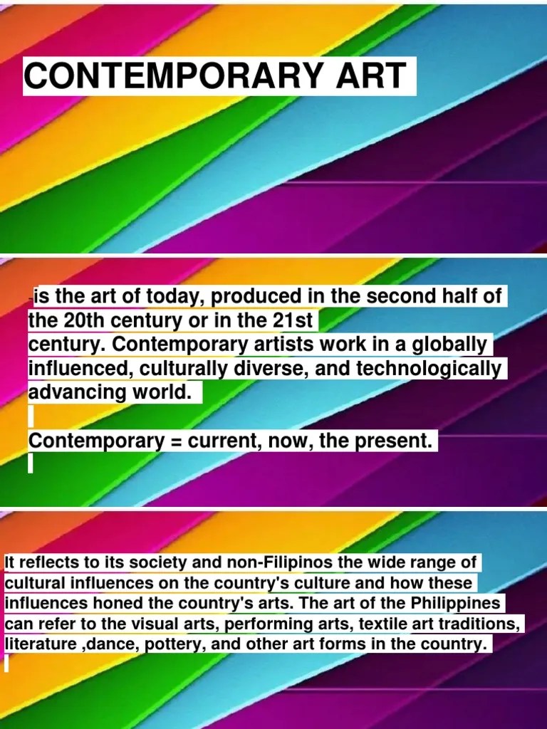 Week 2 Phil Contemporary Art PDF The Arts Aesthetics