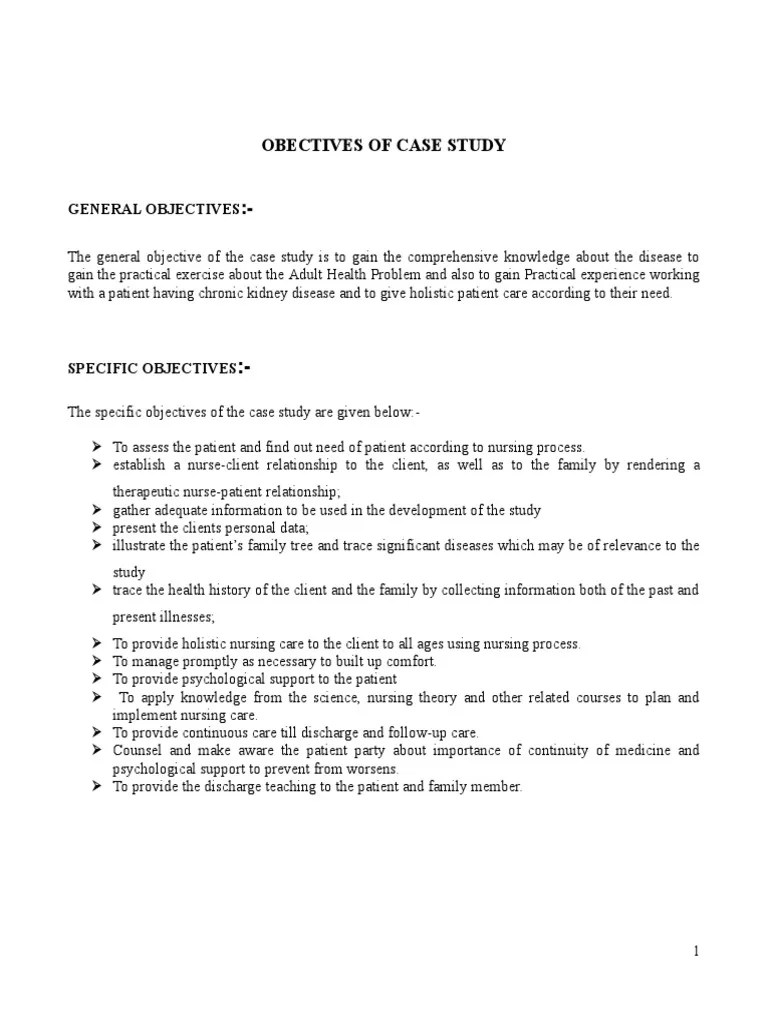 Case Study On Chronic Kidney Disease PDF Nonsteroidal Anti