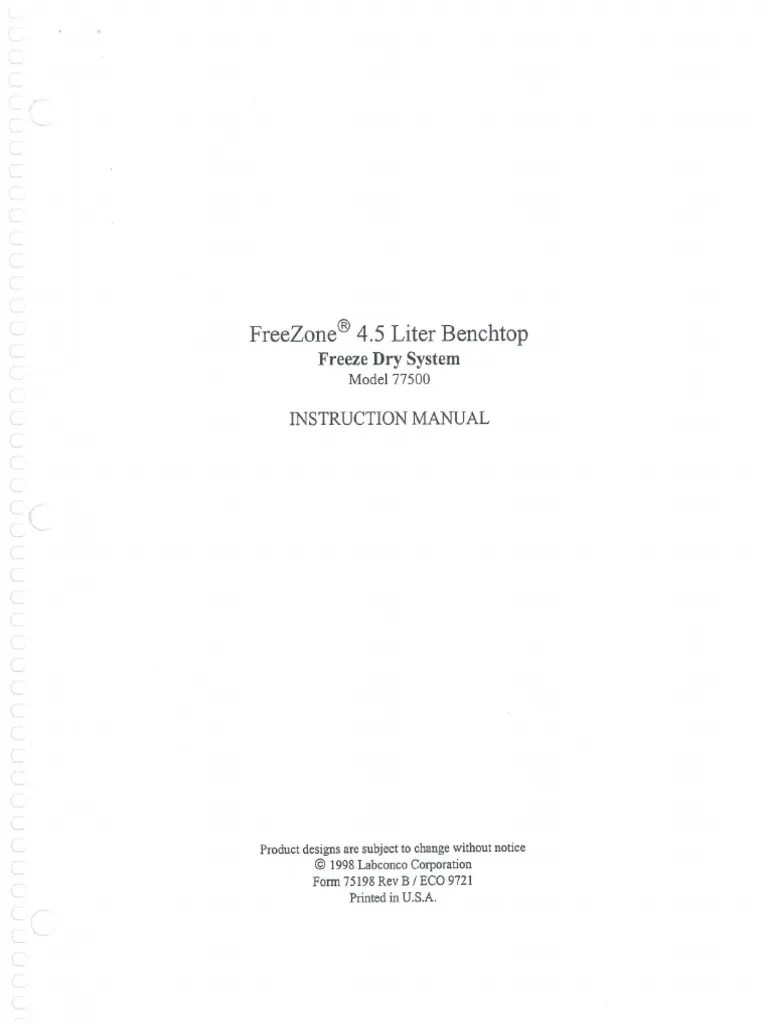 Labconco Freeze Dryer PDF