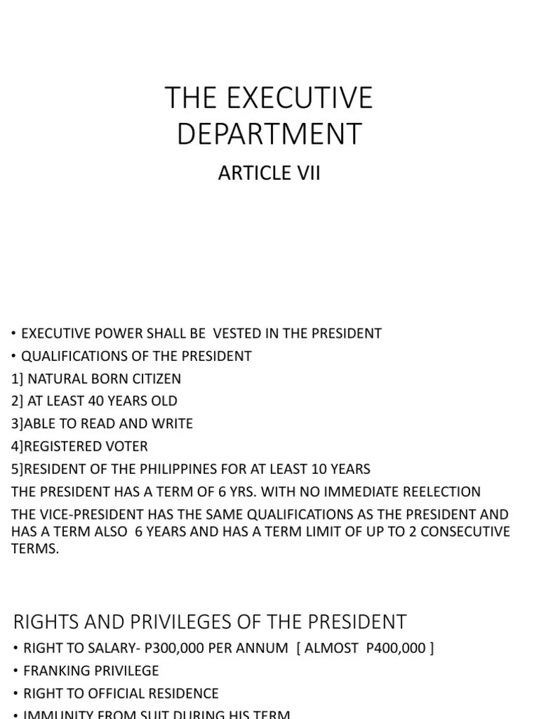 The Executive Department PDF Pardon Presidents Of The United States