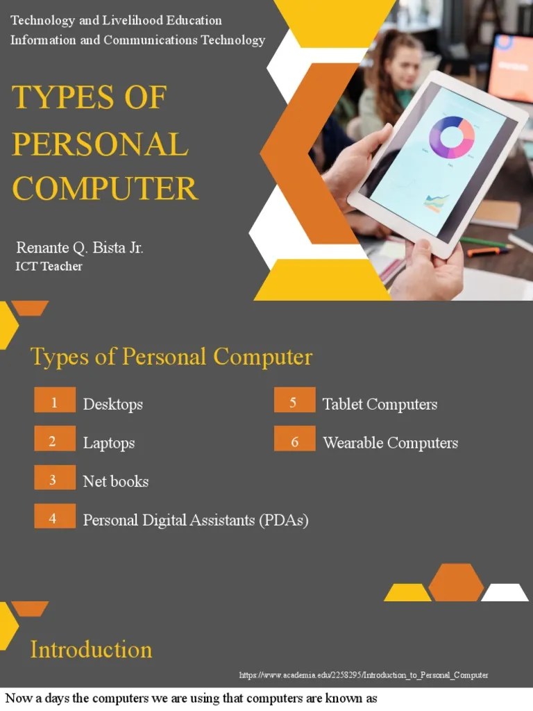 Types of Personal Computer PDF Personal Digital Assistant
