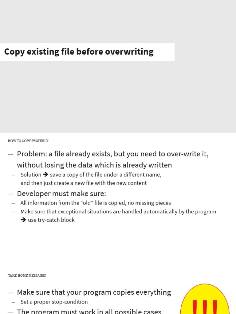 Copy Existing File Before Overwriting PDF