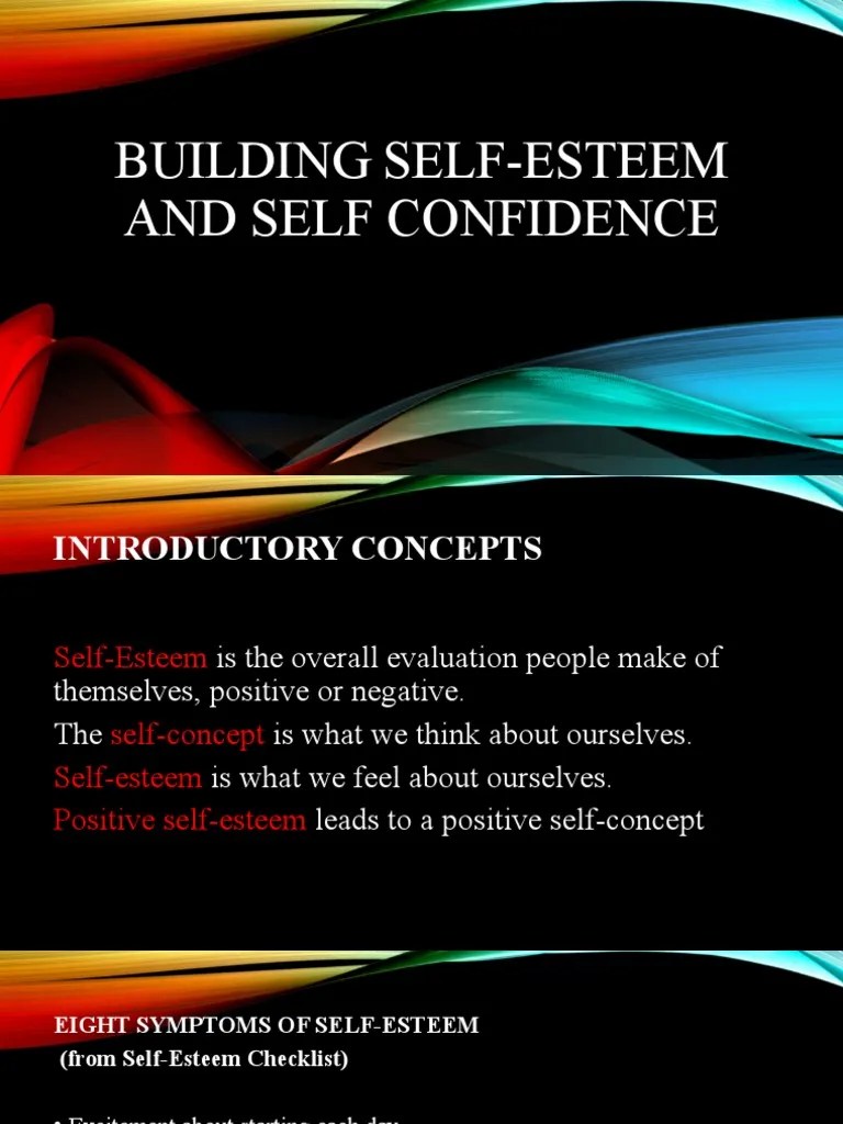 02.2building Self Esteem and Self Confidence PDF Self Esteem