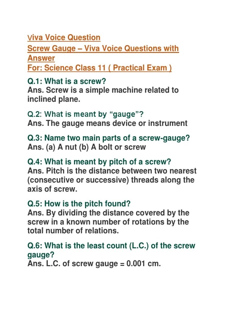 Viva Questions Practice PDF Pendulum Force