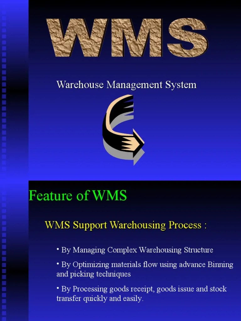 Warehouse Management System PDF Warehouse Business Process Management