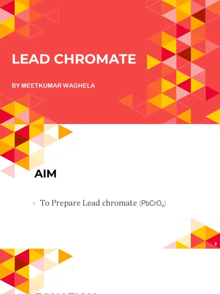 Lead Chromate PDF Energy Dispersive X Ray Spectroscopy Scanning