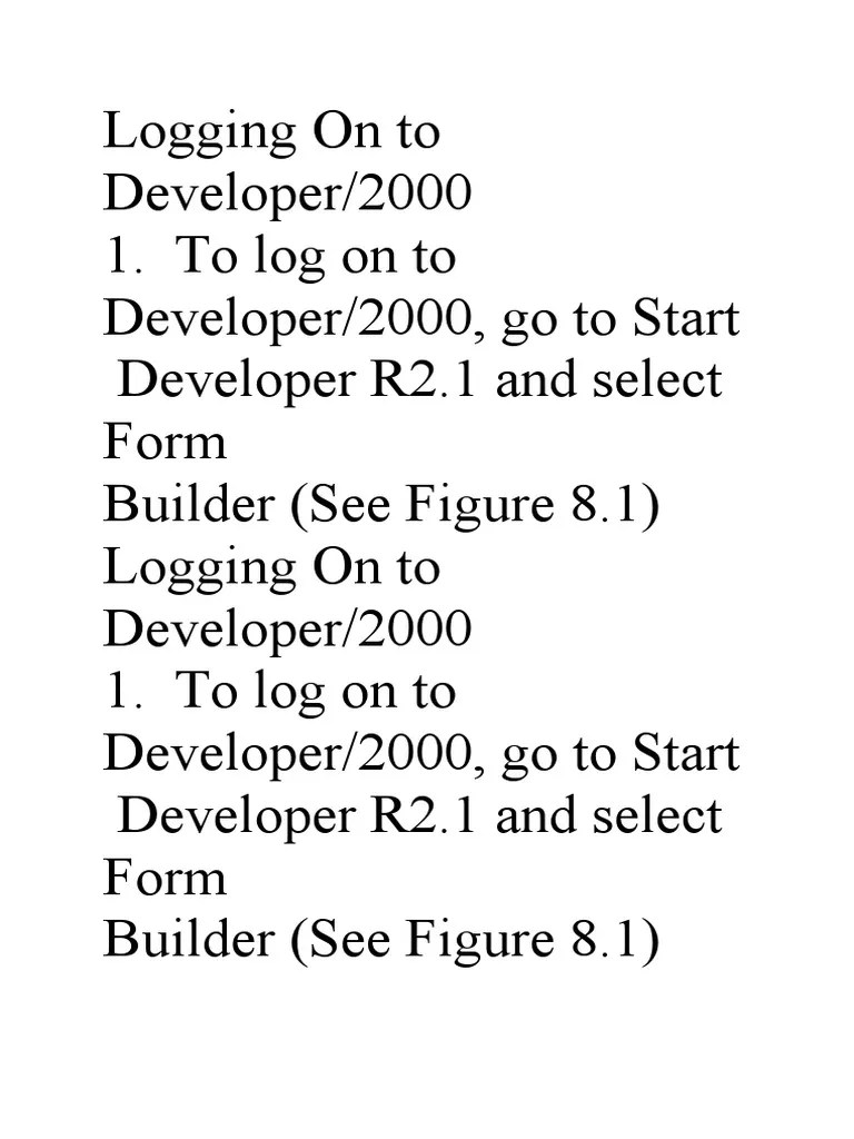 Form Builder and Report Builder PDF Table (Database) Databases