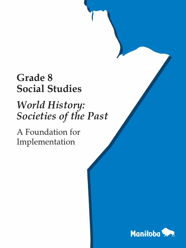 Grade 8 Social Studies World History Societies of The Past PDF