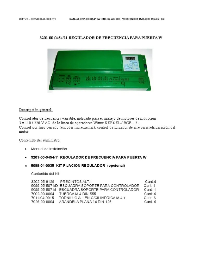 Variable Frequency Drive Manual for Wilcox Door Operators An