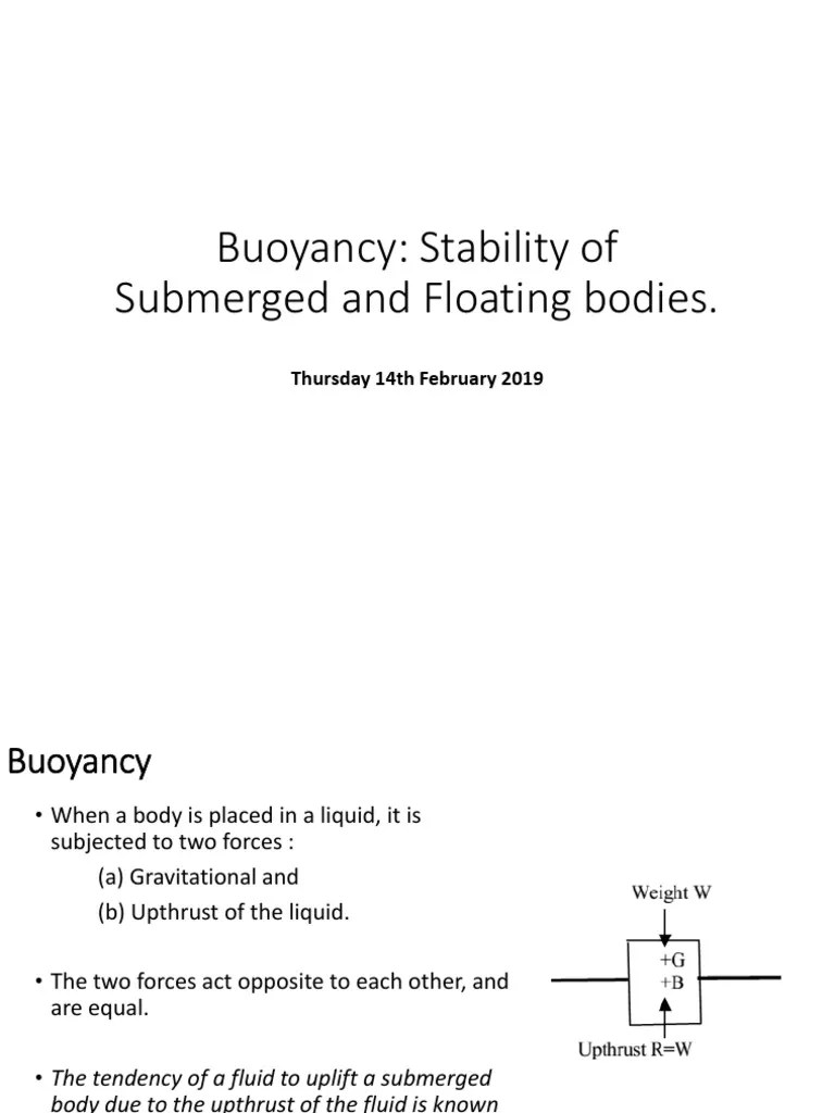 Lesson 4Buoyancy PDF Buoyancy Mechanics