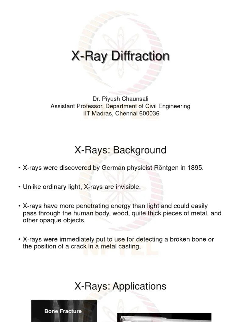 CCM Week 03 03 XRay Diffraction PDF X Ray Crystal Structure