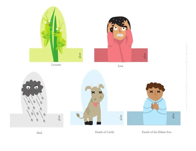 Ten Plagues Finger Puppets Printable 2 PDF