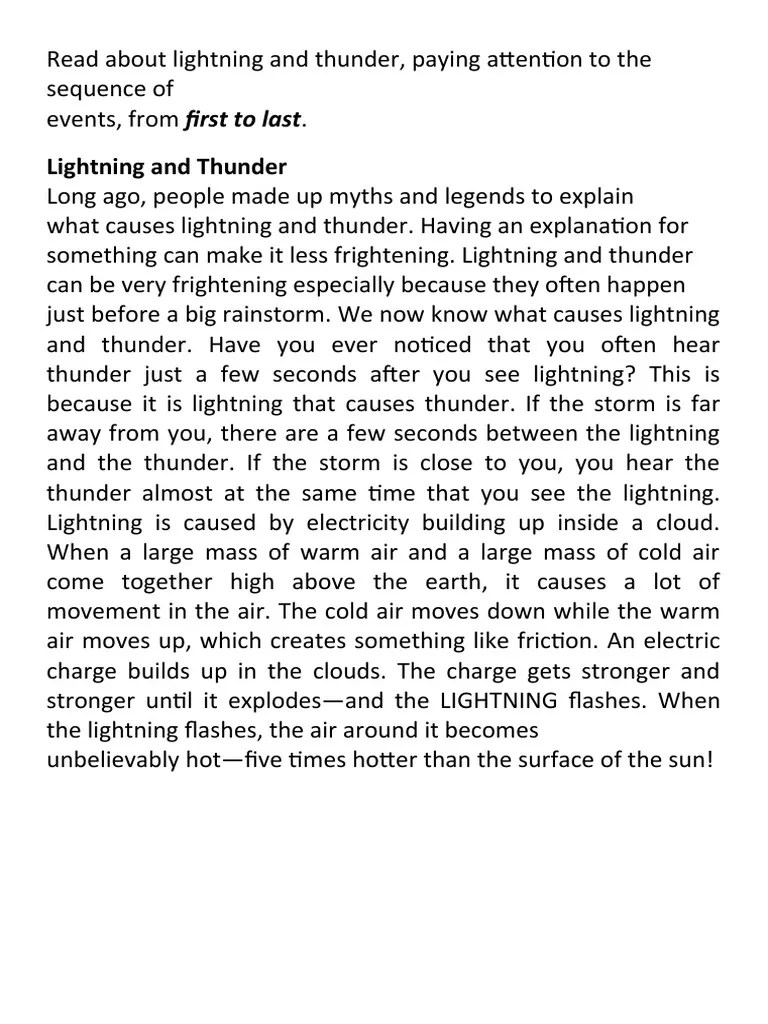 Read About Lightning and Thunder PDF Lightning Thunder
