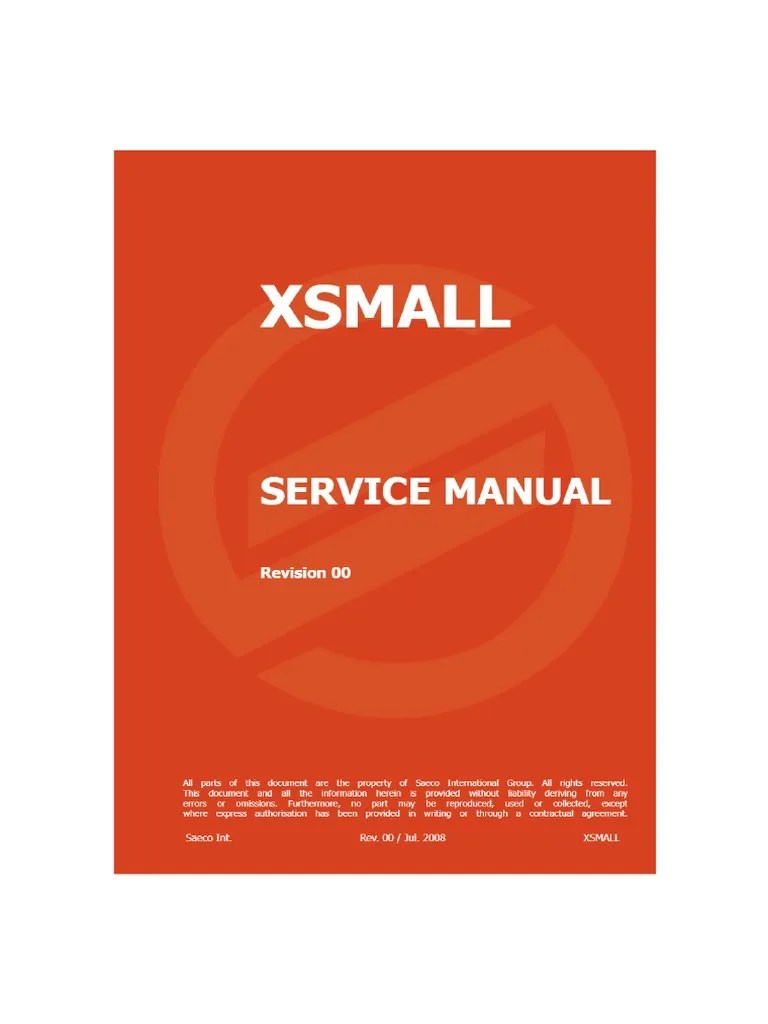 Saeco Xsmall Steam Xsmall Plus Service Manual Manualzz PDF