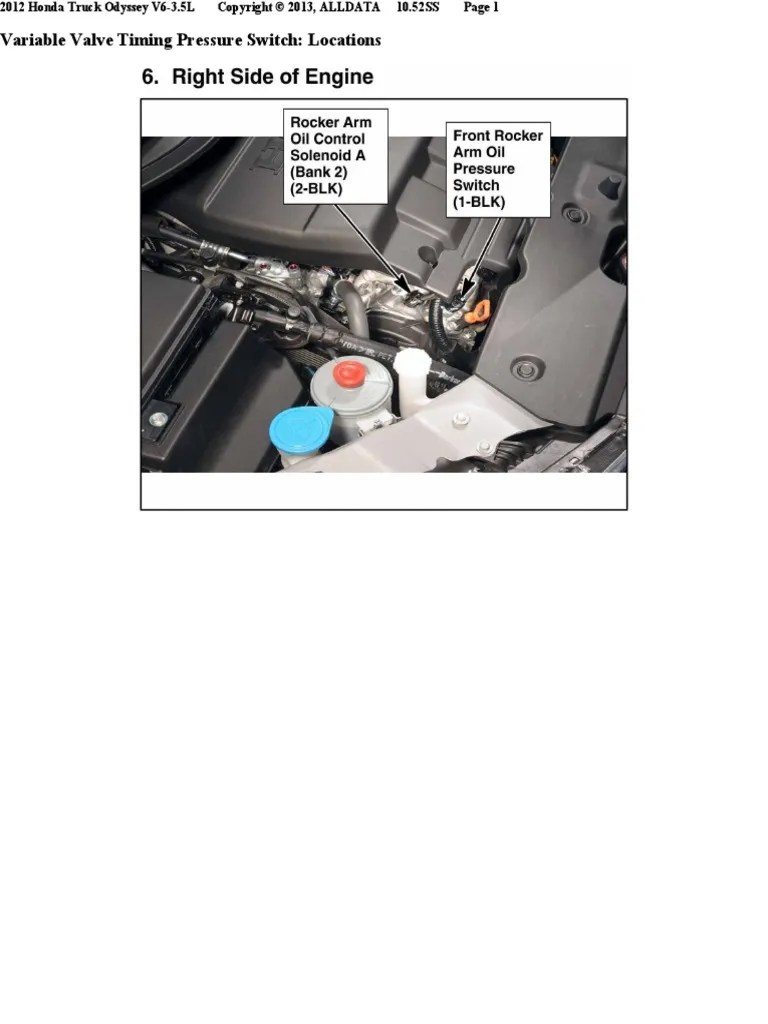 Variable Valve Timing Pressure Switch PDF